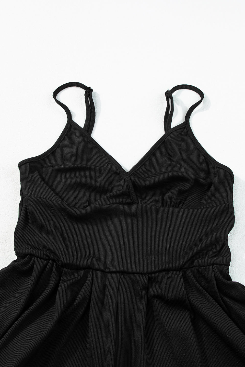 Black Wide Leg High Waist Sexy V Neck Cami Jumpsuit